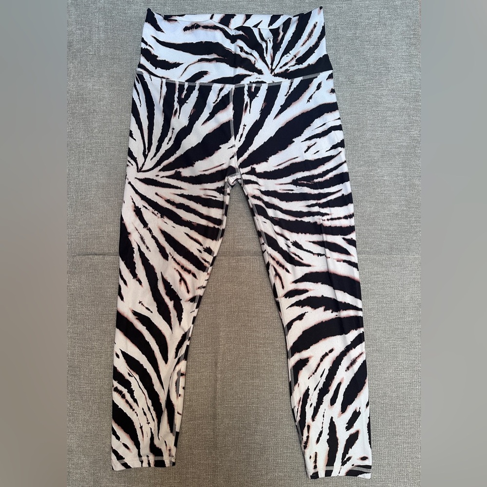 Fabletics PureLuxe Black and White Zebra Print Leggings